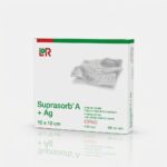 L&R Suprasorb A + Ag Kompresa sa aktivnim ugljem i srebrom 10cm x 10cm, 8 komada