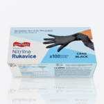 Prefera Nitrilne rukavice crne L 100 komada